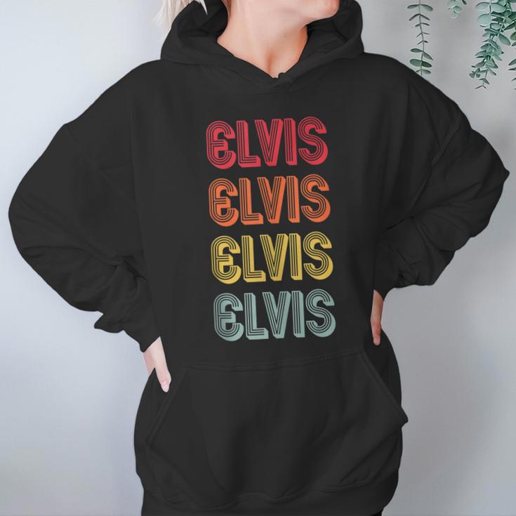 Elvis Name Personalized Funny Retro Vintage Birthday Hoodie Gifts for Women