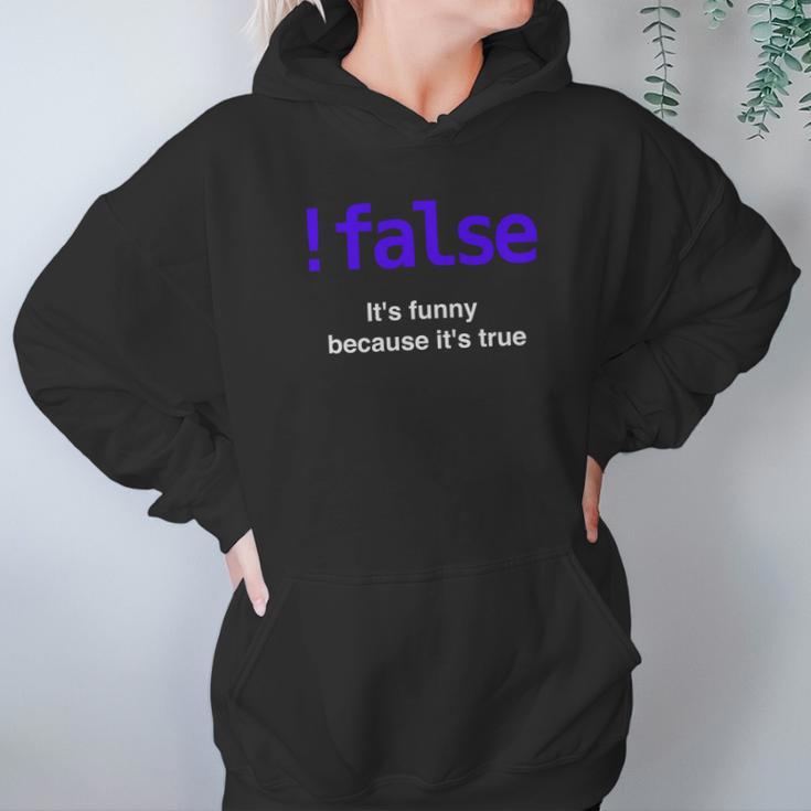 False Javascript Boolean Funny Programming Python Hoodie Gifts for Women