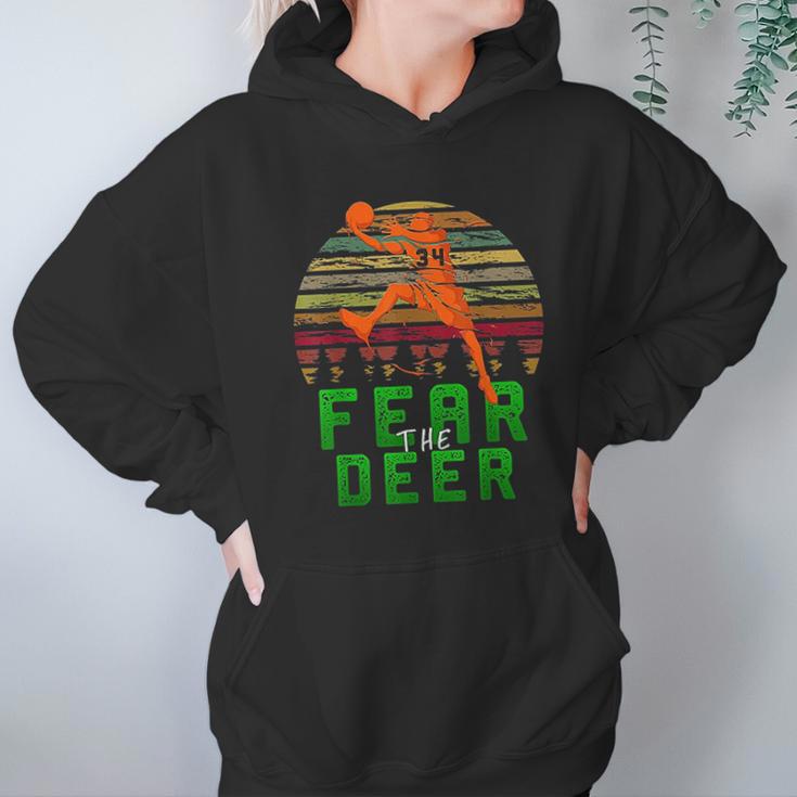 Fear The Deer Gift For Milwaukee Basketball Bucks Fans Hoodie Gifts for Women