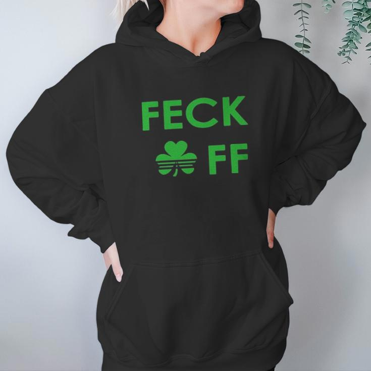 Feck Off Clover Irish St Patrick Day Hoodie Gifts for Women