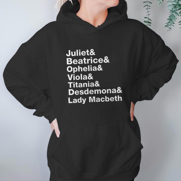 Female Characters Of William Shakespeare Plays Hoodie Gifts for Women