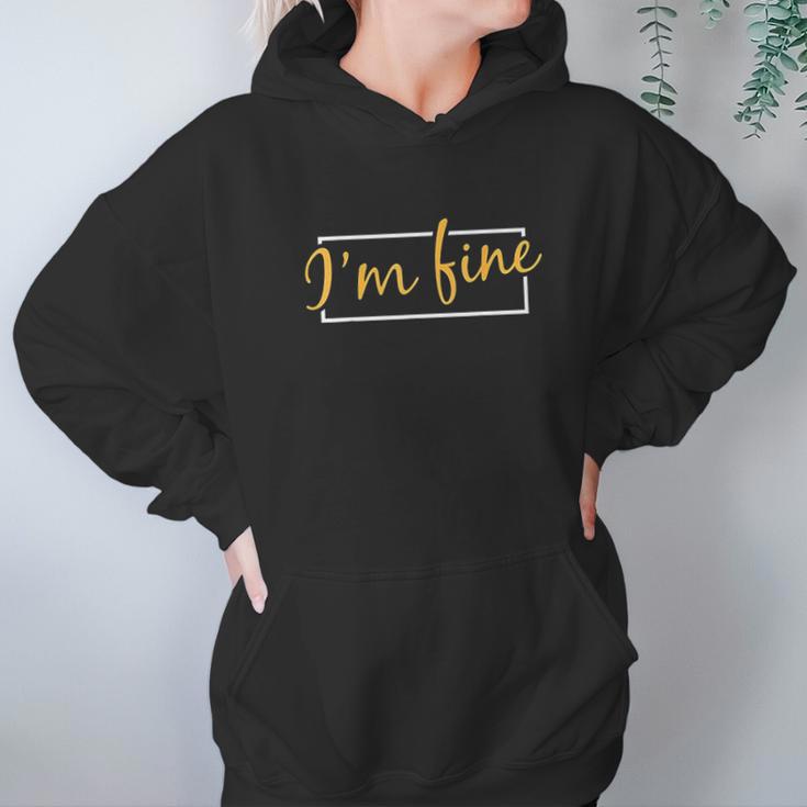 I Am Fine Graphic Zombie Slash Halloween Hoodie Gifts for Women