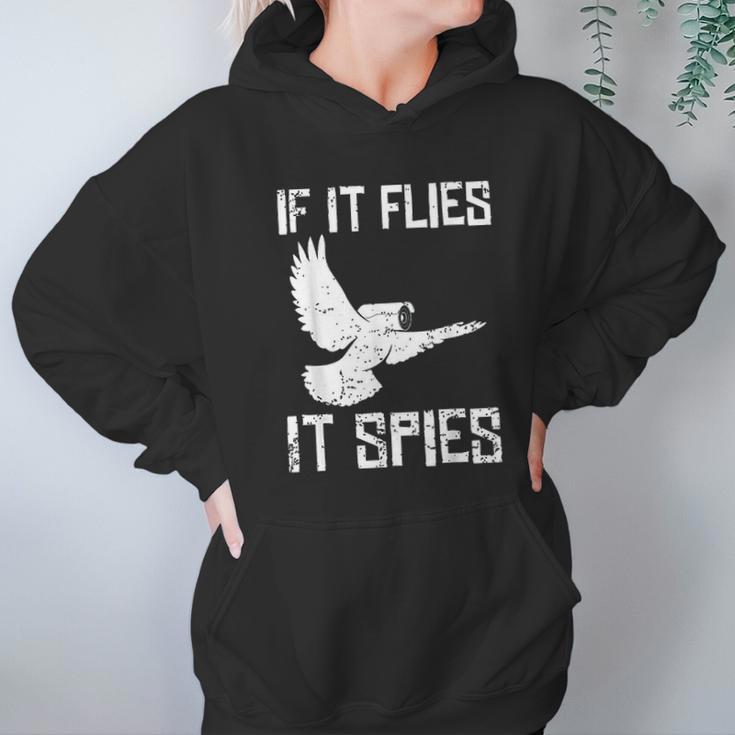 If It Flies It Spies Conspiracy Theory Birds Arent Real Hoodie Gifts for Women