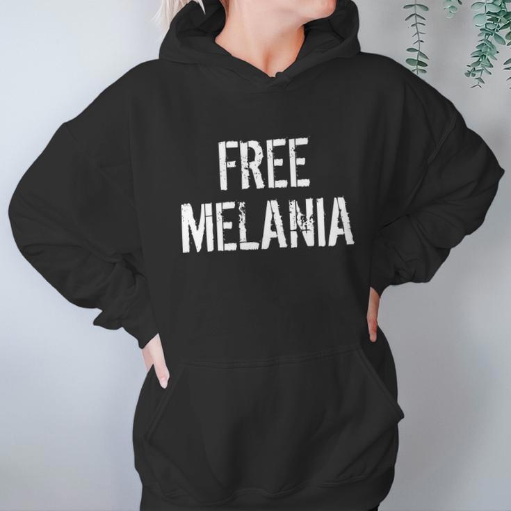 Free Melania Funny Distressed Logo Hoodie Gifts for Women