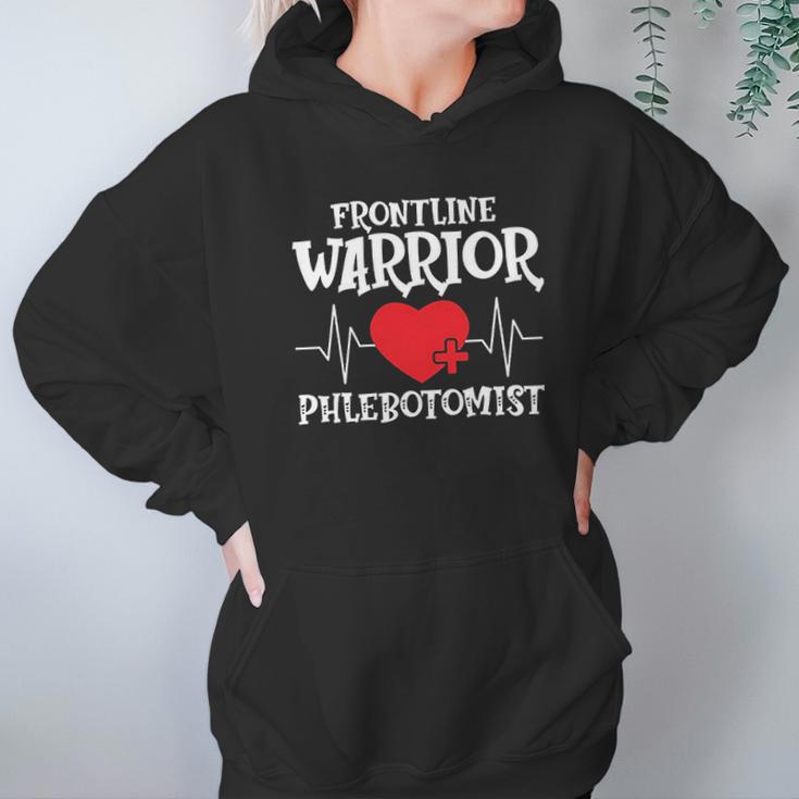 Frontline Warrior Phlebotomist Hoodie Gifts for Women