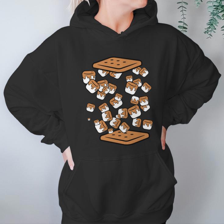 Funny Camping Marshmallows And Crackers Smores Campfire Gift Hoodie Gifts for Women