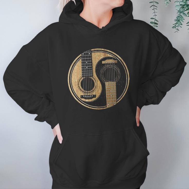 Funny Guitar Guitar Yin Yang Guitarist Hoodie Gifts for Women