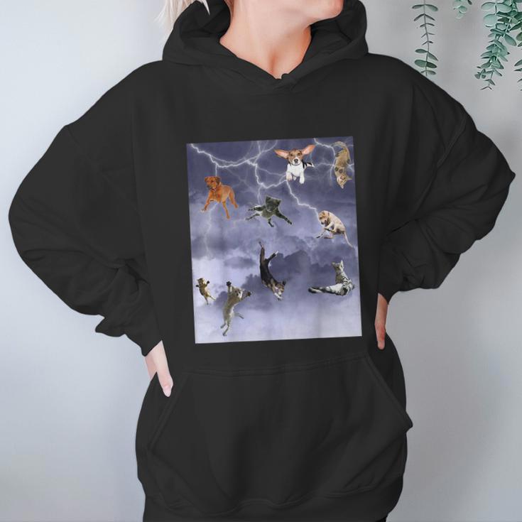 Funny Its Raining Cats And Dogs Hoodie Gifts for Women