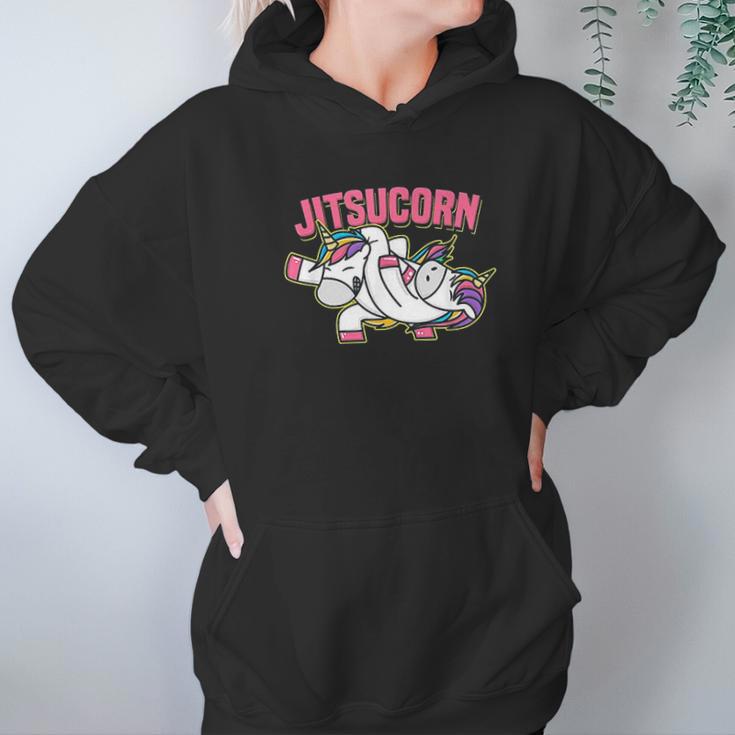 Funny Jiu Jitsu Cute Unicorn Self Defense Hoodie Gifts for Women