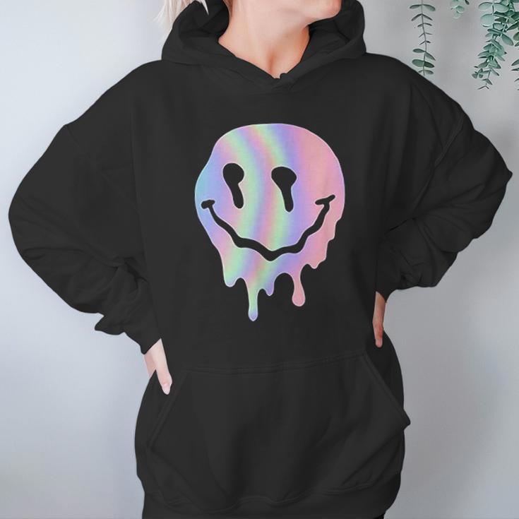 Funny Melted Acid Smiley Face Psychedelic Hoodie Gifts for Women