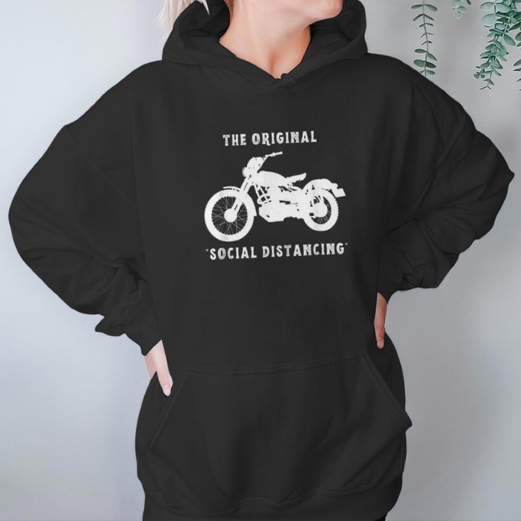 Funny Motorcycle Original Social Distancing Hoodie Gifts for Women