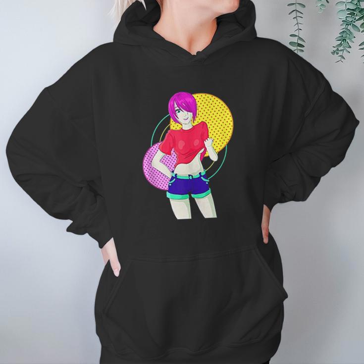 Funny Retro Vintage Girl Model Freedom Pose Hoodie Gifts for Women