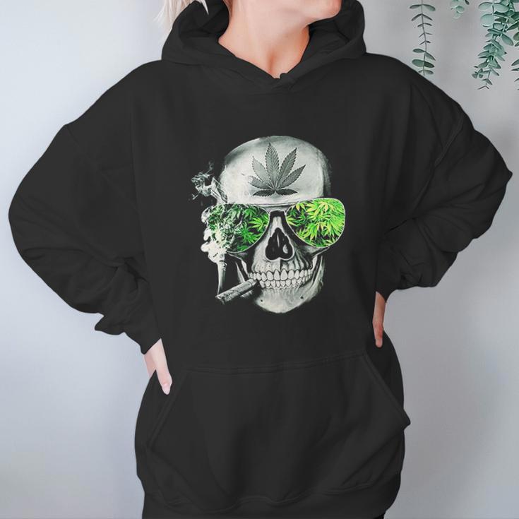 Funny Style Cannabis Marijuana Skull Mens Hoodie Gifts for Women