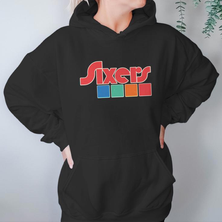 Funny Vintage Style Sixers Sports Logo Hoodie Gifts for Women