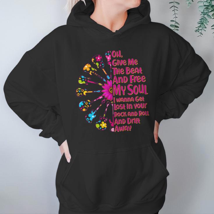 Give Me The Beat Hippie Guitars Hoodie Gifts for Women