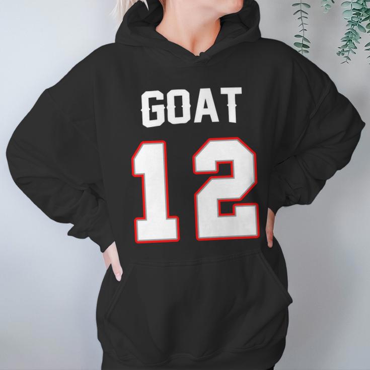 The Goat 12 Jersey 5 Time Champ New England Football Hoodie Gifts for Women