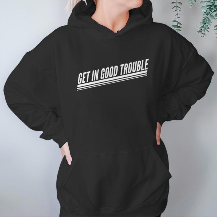 Get In Good Trouble Rep John Lewis Quote Hoodie Gifts for Women