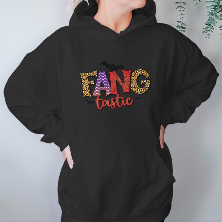 Halloween Fang Tastic Leopard Bat Halloween Day Hoodie Gifts for Women