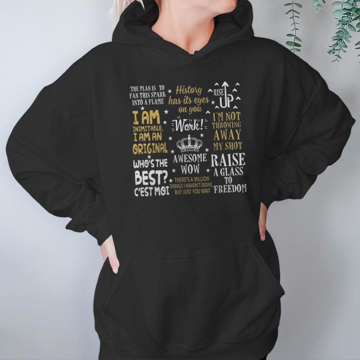 Hamilton Musical Quotes Hoodie Gifts for Women