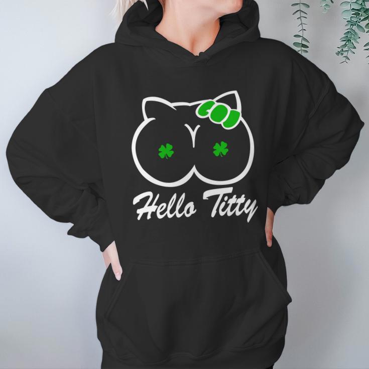 Hello Titty Irish Clover Hoodie Gifts for Women