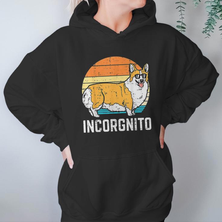 Incorgnito Welsh Corgi Sunset Retro Pet Dog Lover Owner Gift Hoodie Gifts for Women