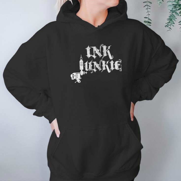 Ink Junkie Tattoo Artist Machine Hoodie Gifts for Women