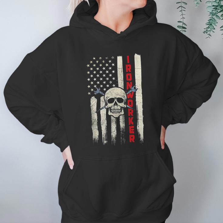 Ironworker Union Gift Design On Back Hoodie Gifts for Women