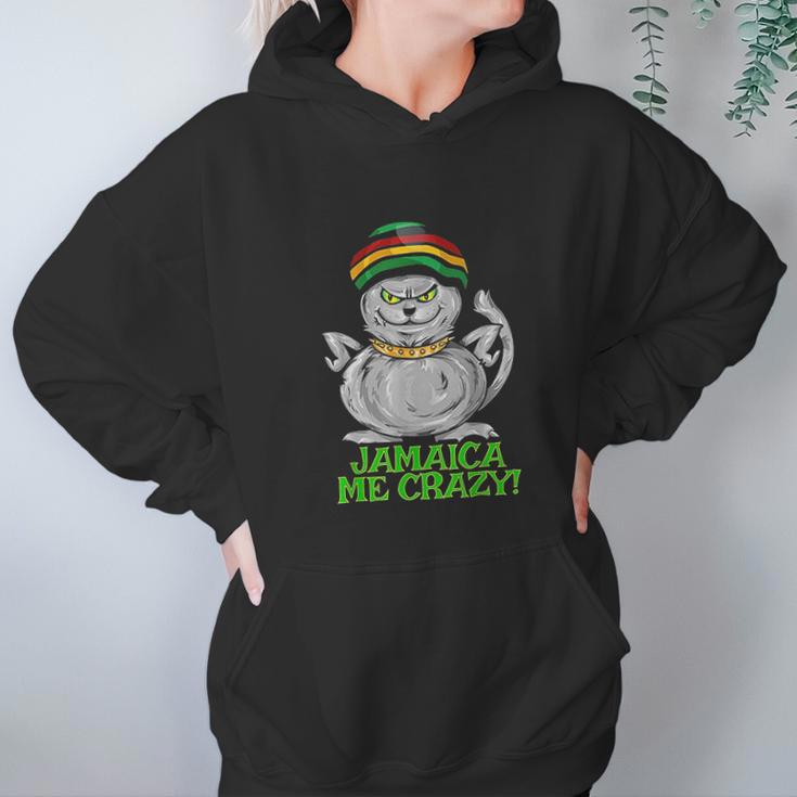 Jamaica Me Crazy Top Funny Gift Jamaican Reggae Music Cat Hoodie Gifts for Women