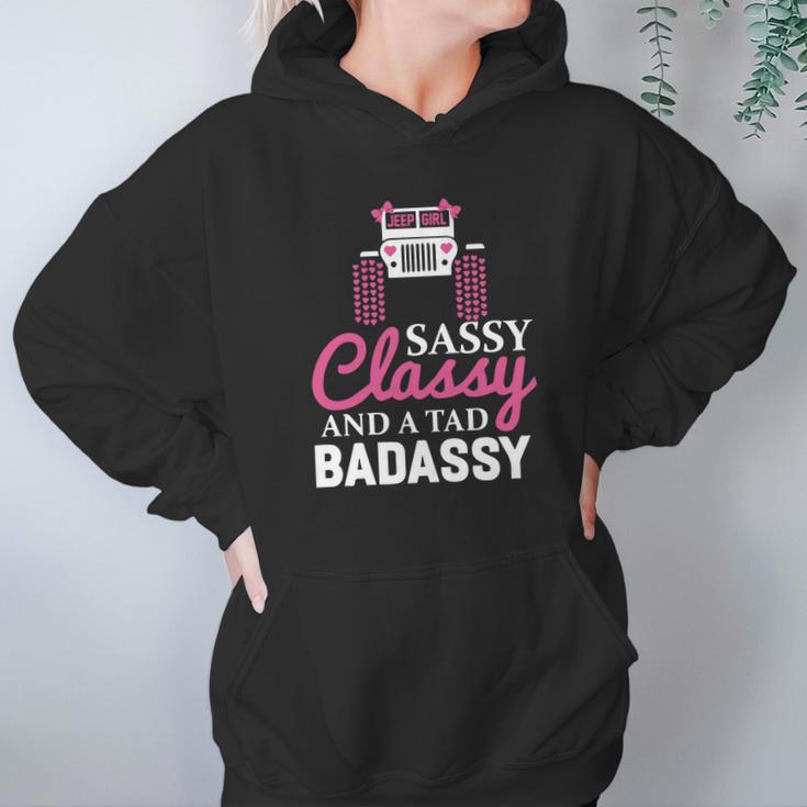 Jeep Sassy Classy And A Tad Badassy Hoodie Gifts for Women