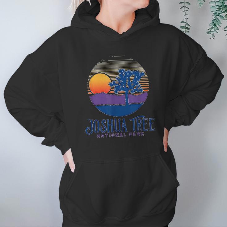 Joshua Tree National Park Vintage Artistic Sunset Mountains Hoodie Gifts for Women