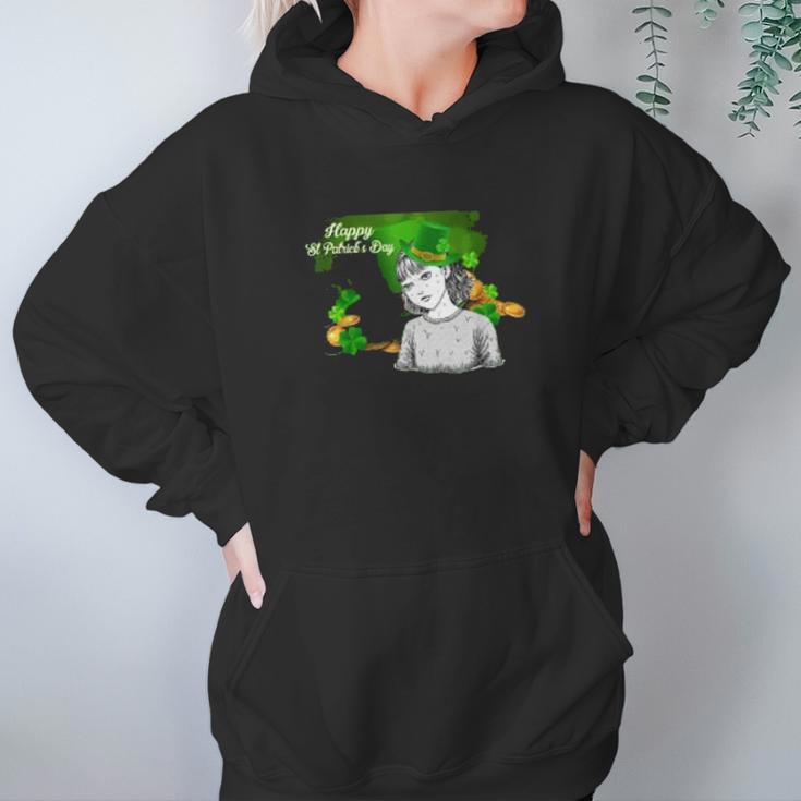 Junji Ito Manga Character Tomie Happy St Patricks Day Art Hoodie Gifts for Women