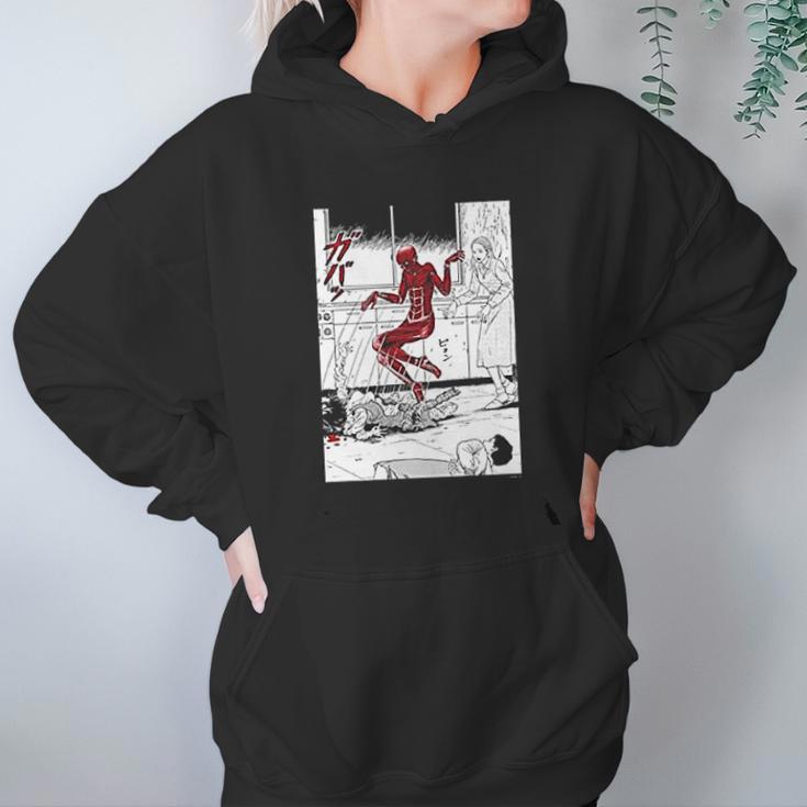 Junji Ito Popping Out Of Skin Black White Red Hoodie Gifts for Women