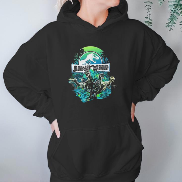 Jurassic World Blue Green Jungle Velociraptor Attack Hoodie Gifts for Women