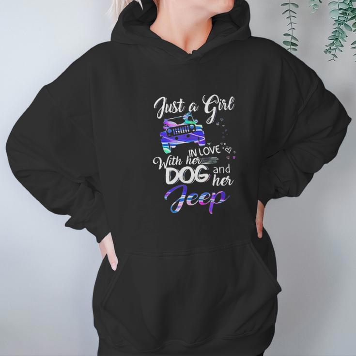 Just A Girl In Love With Her Dog And Her Heart For Jeep Hoodie Gifts for Women