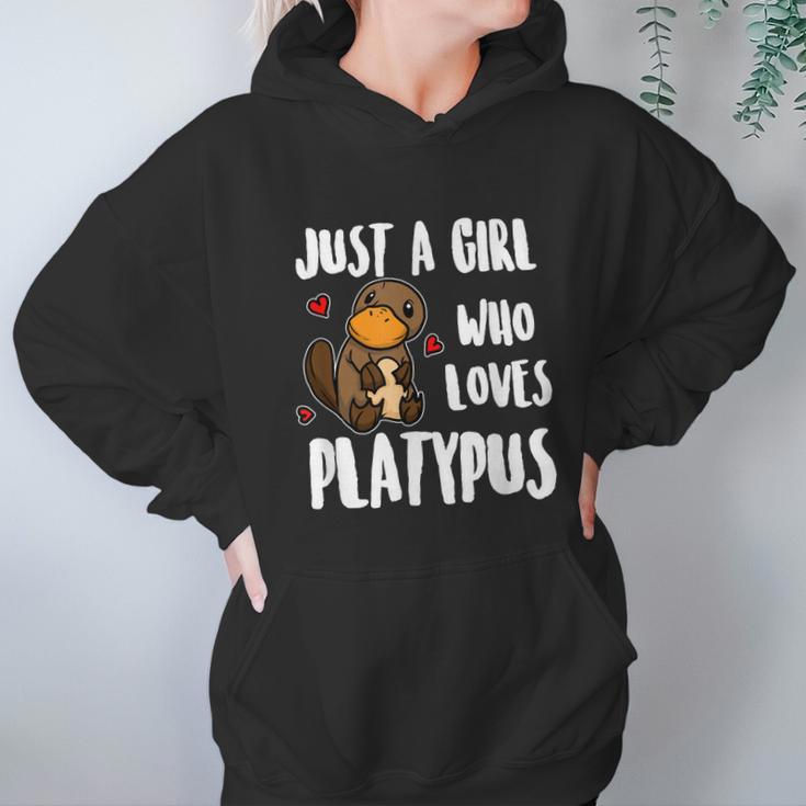 Just A Girl Who Loves Platypus Funny Platypus Costume Graphic Design Printed Casual Daily Basic Hoodie Gifts for Women