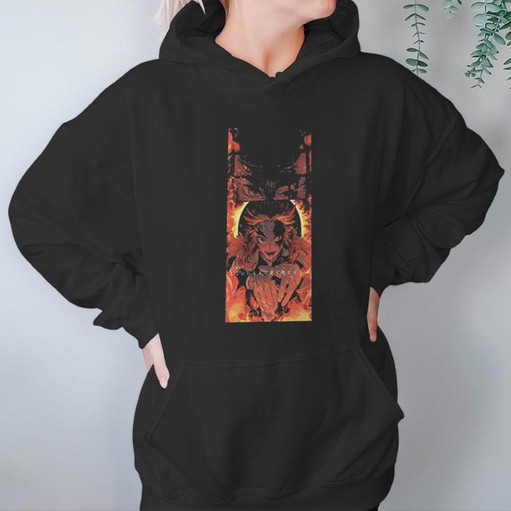 Kimetsu No Yaiba Demon-Slayer On Fire Hoodie Gifts for Women