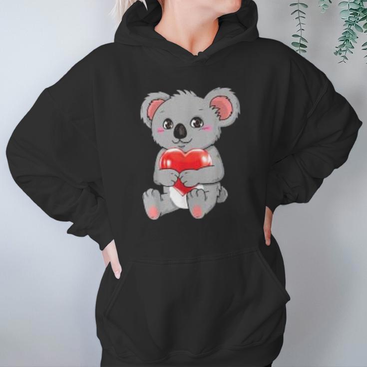 Koala Heat Valentine Funny Valentines Day Singles Gift Hoodie Gifts for Women