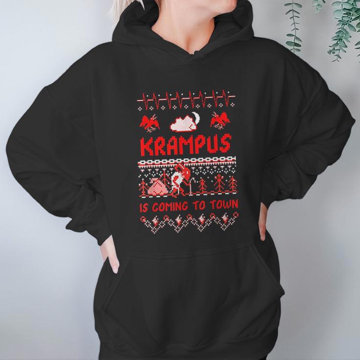 Krampus Is Coming To Town Xmas Ugly Hoodie Gifts for Women