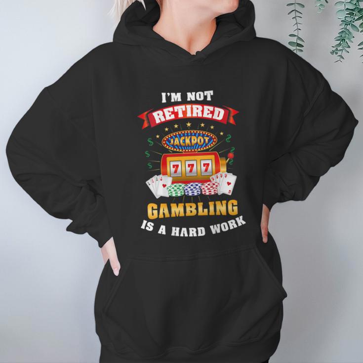 Las Vegas Gambling Retiree Lucky Casino Hoodie Gifts for Women