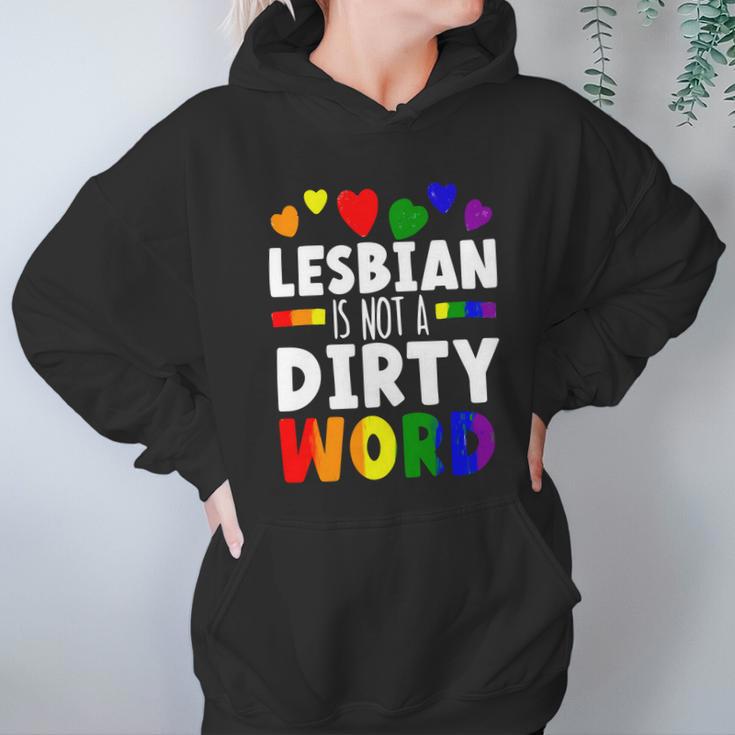 Lesbian Is Not A Dirty Word Gbtq Sexual Diversity Pride Funny Gift Graphic Design Printed Casual Daily Basic Hoodie Gifts for Women