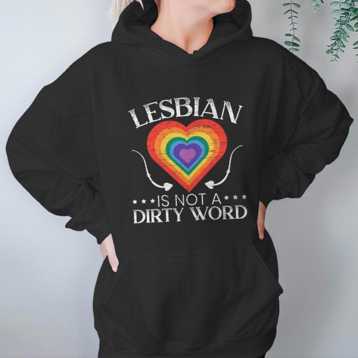 Lesbian Is Not A Dirty Word Gbtq Sexual Diversity Pride Gift Graphic Design Printed Casual Daily Basic Hoodie Gifts for Women