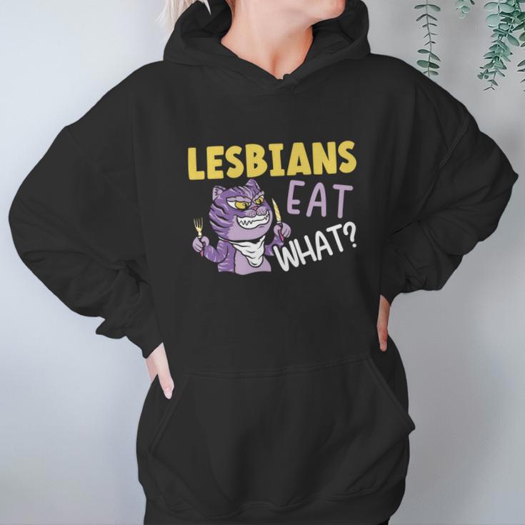 Lesbians Eat What Lgbtq Member Sexual Diversity Pride Parade Gift Graphic Design Printed Casual Daily Basic Hoodie Gifts for Women