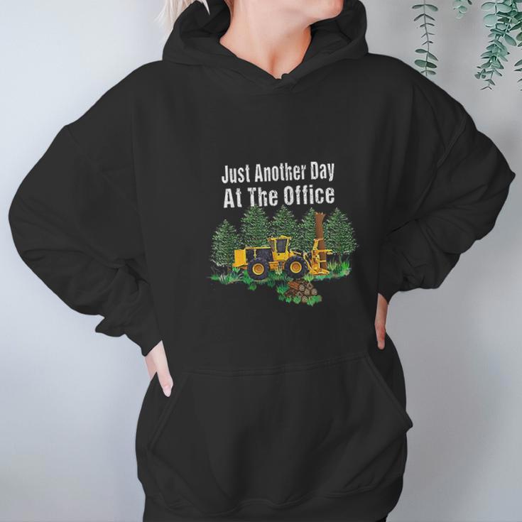 Logging Feller Buncher Driver Timber Just Another Day Hoodie Gifts for Women