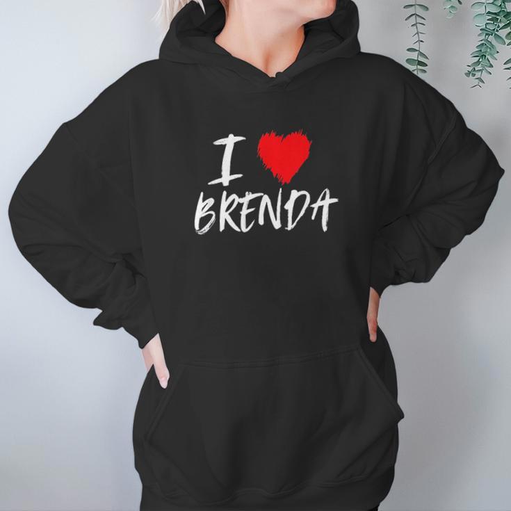 I Love Brenda Heart Hoodie Gifts for Women