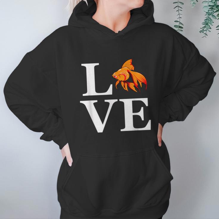 I Love Goldfish Retro Goldfish Keeper Aquarium Hobby Hoodie Gifts for Women