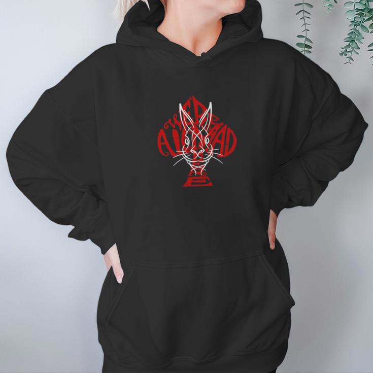 Were All Mad Here White Rabbit Spade 2 Hoodie Gifts for Women