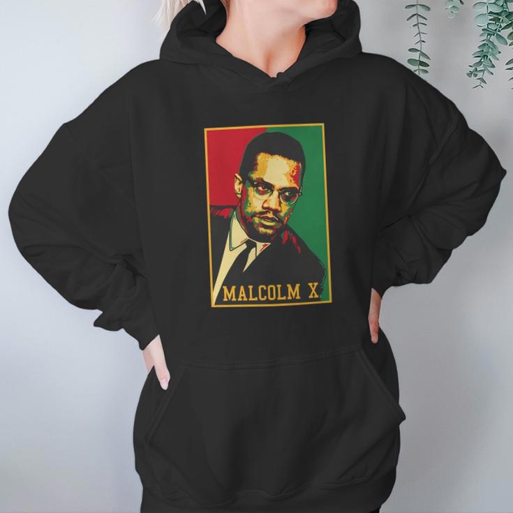 Malcolm X Retro Polo Hoodie Gifts for Women