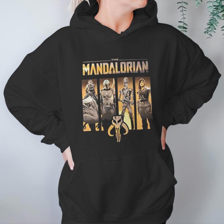 The Mandalorian Character Panel Hoodie Gifts for Women