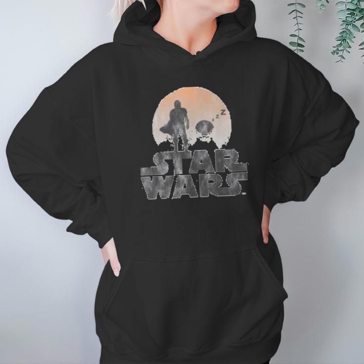 The Mandalorian Sleeping Child Silhouette Hoodie Gifts for Women