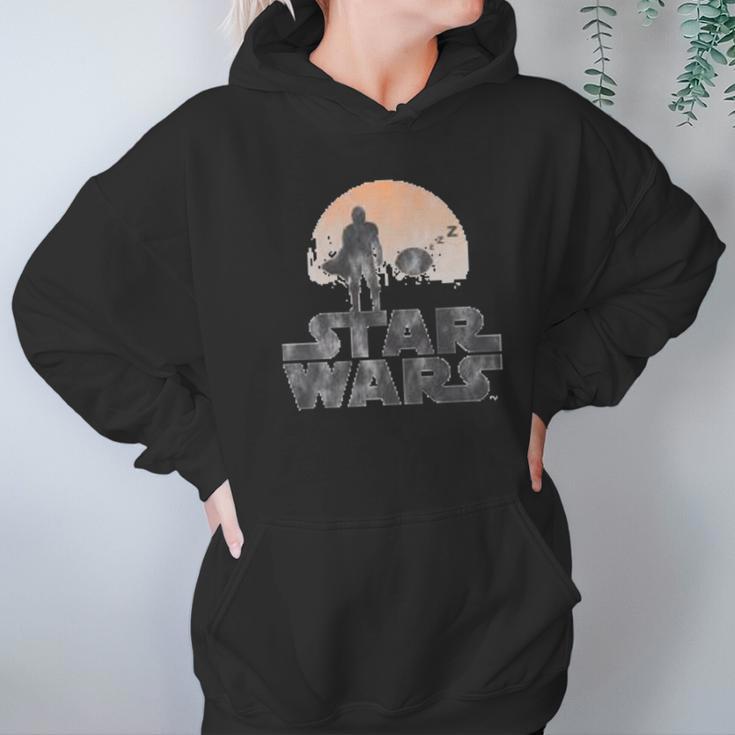 The Mandalorian Sleeping Child Silhouette Hoodie Gifts for Women